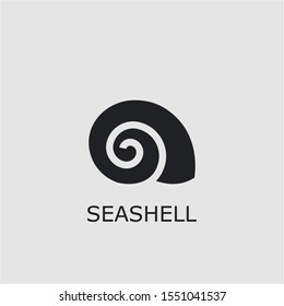 Professional vector seashell icon. Seashell symbol that can be used for any platform and purpose. High quality seashell illustration.