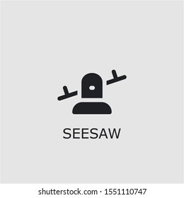 Professional vector seesaw icon. Seesaw symbol that can be used for any platform and purpose. High quality seesaw illustration.
