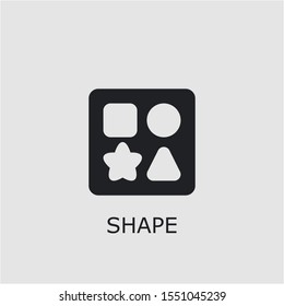 Professional vector shape icon. Shape symbol that can be used for any platform and purpose. High quality shape illustration.