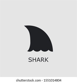 Professional vector shark icon. Shark symbol that can be used for any platform and purpose. High quality shark illustration.