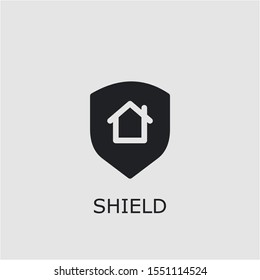 Professional vector shield icon. Shield symbol that can be used for any platform and purpose. High quality shield illustration.