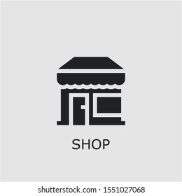 Professional vector shop icon. Shop symbol that can be used for any platform and purpose. High quality shop illustration.