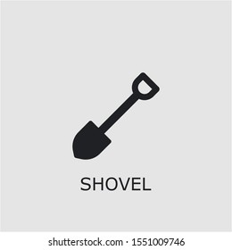 Professional vector shovel icon. Shovel symbol that can be used for any platform and purpose. High quality shovel illustration.