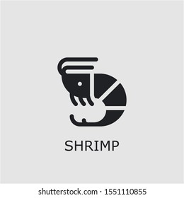 Professional vector shrimp icon. Shrimp symbol that can be used for any platform and purpose. High quality shrimp illustration.