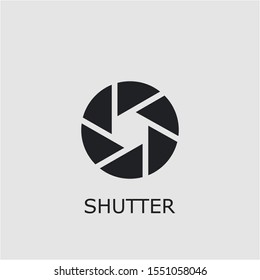 Professional vector shutter icon. Shutter symbol that can be used for any platform and purpose. High quality shutter illustration.