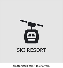 Professional vector ski resort icon. Ski resort symbol that can be used for any platform and purpose. High quality ski resort illustration.
