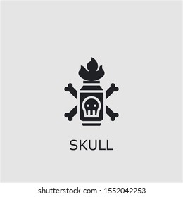 Professional vector skull icon. Skull symbol that can be used for any platform and purpose. High quality skull illustration.