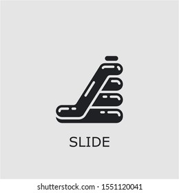 Professional vector slide icon. Slide symbol that can be used for any platform and purpose. High quality slide illustration.