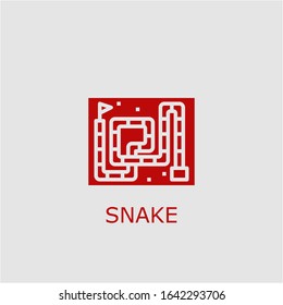 Professional vector snake icon. Snake symbol that can be used for any platform and purpose. High quality snake illustration.