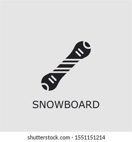 Professional vector snowboard icon. Snowboard symbol that can be used for any platform and purpose. High quality snowboard illustration.