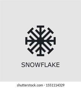 Professional vector snowflake icon. Snowflake symbol that can be used for any platform and purpose. High quality snowflake illustration.