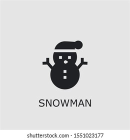 Professional vector snowman icon. Snowman symbol that can be used for any platform and purpose. High quality snowman illustration.