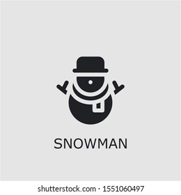 Professional vector snowman icon. Snowman symbol that can be used for any platform and purpose. High quality snowman illustration.