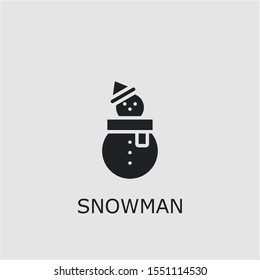 Professional vector snowman icon. Snowman symbol that can be used for any platform and purpose. High quality snowman illustration.