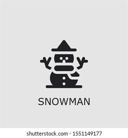 Professional vector snowman icon. Snowman symbol that can be used for any platform and purpose. High quality snowman illustration.