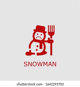 Professional vector snowman icon. Snowman symbol that can be used for any platform and purpose. High quality snowman illustration.