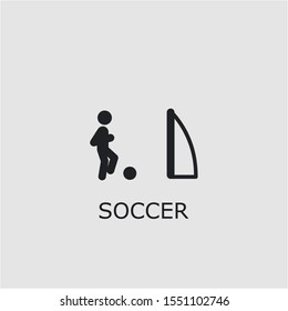 Professional vector soccer icon. Soccer symbol that can be used for any platform and purpose. High quality soccer illustration.