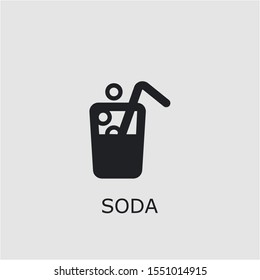 Professional vector soda icon. Soda symbol that can be used for any platform and purpose. High quality soda illustration.