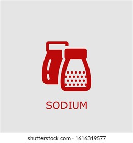 Professional vector sodium icon. Sodium symbol that can be used for any platform and purpose. High quality sodium illustration.