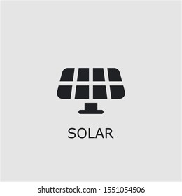 Professional vector solar icon. Solar symbol that can be used for any platform and purpose. High quality solar illustration.