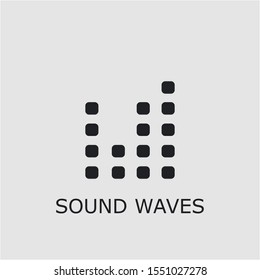 Professional vector sound waves icon. Sound waves symbol that can be used for any platform and purpose. High quality sound waves illustration.
