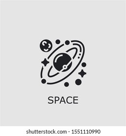 Professional vector space icon. Space symbol that can be used for any platform and purpose. High quality space illustration.