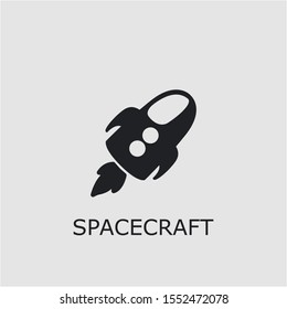 Professional vector spacecraft icon. Spacecraft symbol that can be used for any platform and purpose. High quality spacecraft illustration.