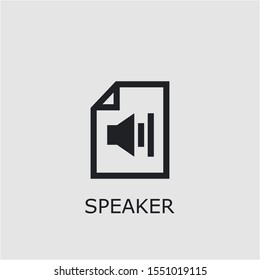 Professional vector speaker icon. Speaker symbol that can be used for any platform and purpose. High quality speaker illustration.