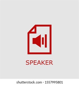 Professional vector speaker icon. Speaker symbol that can be used for any platform and purpose. High quality speaker illustration.