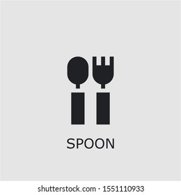 Professional vector spoon icon. Spoon symbol that can be used for any platform and purpose. High quality spoon illustration.