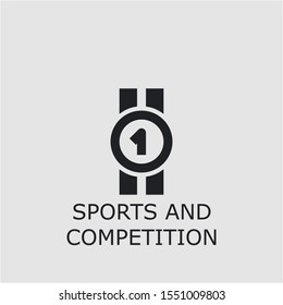 Professional vector sports and competition icon. Sports and competition symbol that can be used for any platform and purpose. High quality sports and competition illustration.