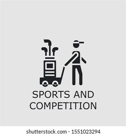 Professional vector sports and competition icon. Sports and competition symbol that can be used for any platform and purpose. High quality sports and competition illustration.