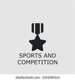 Professional vector sports and competition icon. Sports and competition symbol that can be used for any platform and purpose. High quality sports and competition illustration.