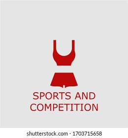 Professional vector sports and competition icon. Sports and competition symbol that can be used for any platform and purpose. High quality sports and competition illustration.