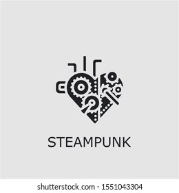 Professional vector steampunk icon. Steampunk symbol that can be used for any platform and purpose. High quality steampunk illustration.