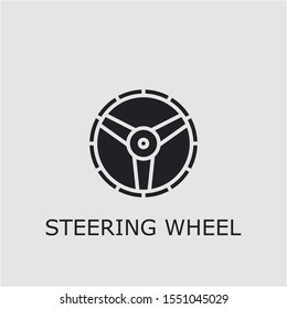 Professional vector steering wheel icon. Steering wheel symbol that can be used for any platform and purpose. High quality steering wheel illustration.