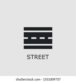 Professional vector street icon. Street symbol that can be used for any platform and purpose. High quality street illustration.