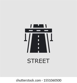 Professional vector street icon. Street symbol that can be used for any platform and purpose. High quality street illustration.