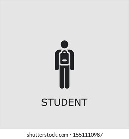 Professional vector student icon. Student symbol that can be used for any platform and purpose. High quality student illustration.