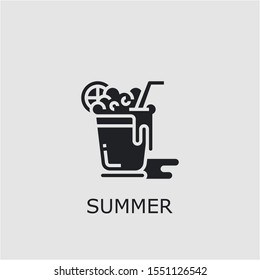 Professional vector summer icon. Summer symbol that can be used for any platform and purpose. High quality summer illustration.