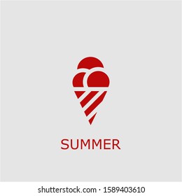 Professional vector summer icon. Summer symbol that can be used for any platform and purpose. High quality summer illustration.