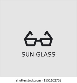 Professional vector sun glass icon. Sun glass symbol that can be used for any platform and purpose. High quality sun glass illustration.