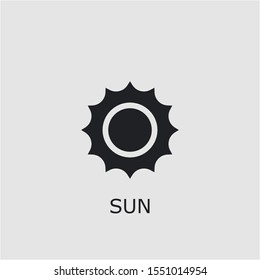 Professional vector sun icon. Sun symbol that can be used for any platform and purpose. High quality sun illustration.