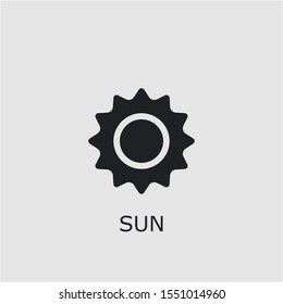 Professional vector sun icon. Sun symbol that can be used for any platform and purpose. High quality sun illustration.