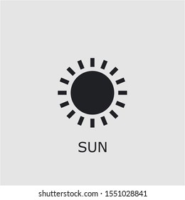 Professional vector sun icon. Sun symbol that can be used for any platform and purpose. High quality sun illustration.