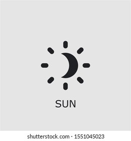 Professional vector sun icon. Sun symbol that can be used for any platform and purpose. High quality sun illustration.