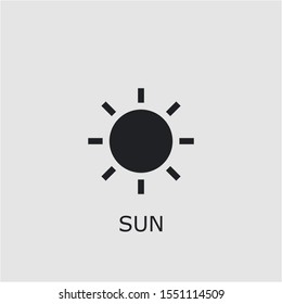 Professional vector sun icon. Sun symbol that can be used for any platform and purpose. High quality sun illustration.