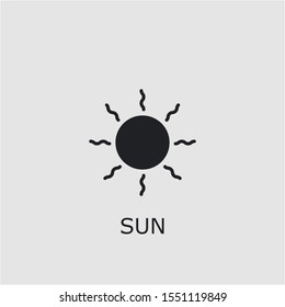 Professional vector sun icon. Sun symbol that can be used for any platform and purpose. High quality sun illustration.