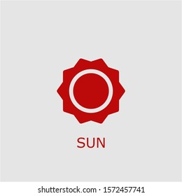 Professional vector sun icon. Sun symbol that can be used for any platform and purpose. High quality sun illustration.