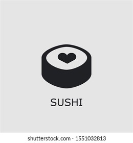 Professional vector sushi icon. Sushi symbol that can be used for any platform and purpose. High quality sushi illustration.